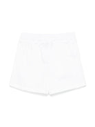 Shorts sportivi con logo per bambina MSGM Kids bianco con vita elasticizzata - Rubino Kids