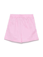 Shorts sportivi con logo per bambina MSGM Kids rosa con due tasche laterali - Rubino Kids