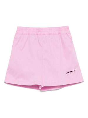 Shorts sportivi con logo per bambina MSGM Kids rosa con due tasche laterali