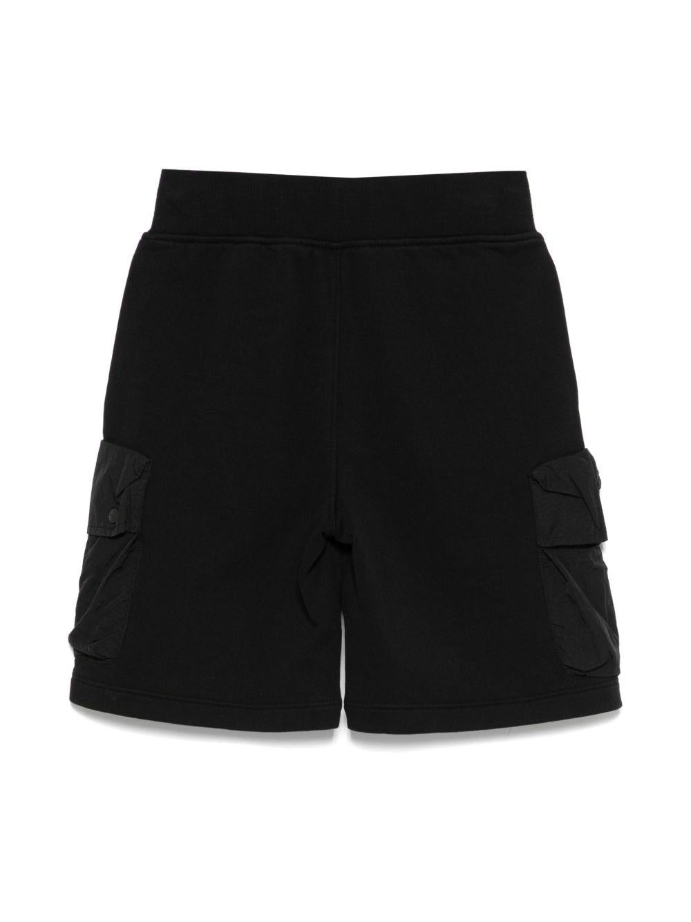 Shorts sportivi per bambino C.P. Company Kids nero con tasche laterali - Rubino Kids