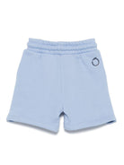 Shorts sportivi per neonato TRUSSARDI JUNIOR azzurro con logo - Rubino Kids