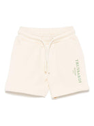 Shorts sportivi per neonato TRUSSARDI JUNIOR beige con logo - Rubino Kids