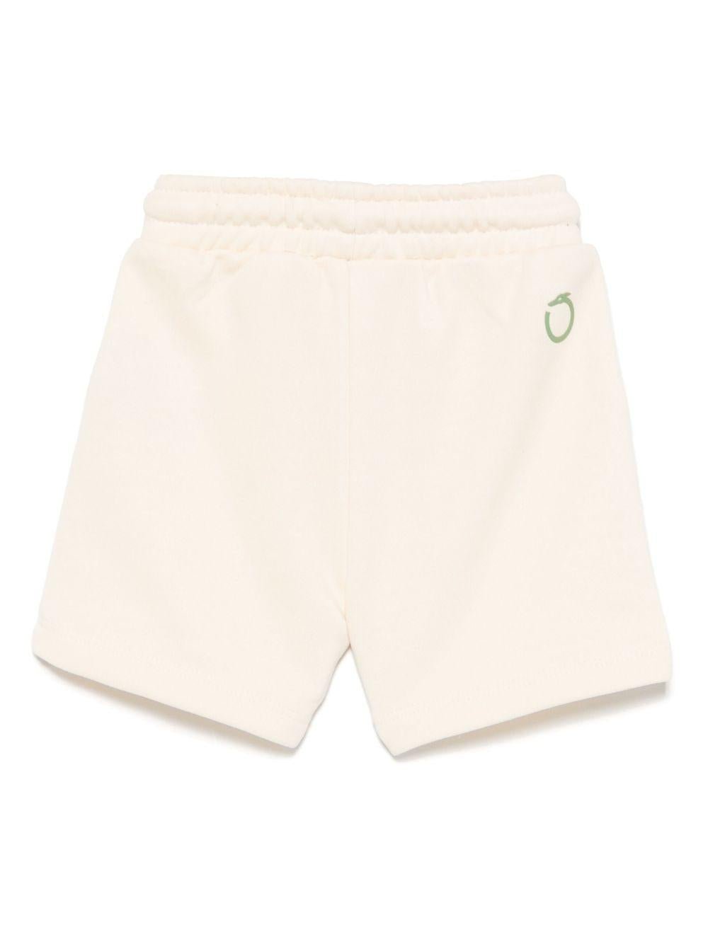 Shorts sportivi per neonato TRUSSARDI JUNIOR beige con logo - Rubino Kids