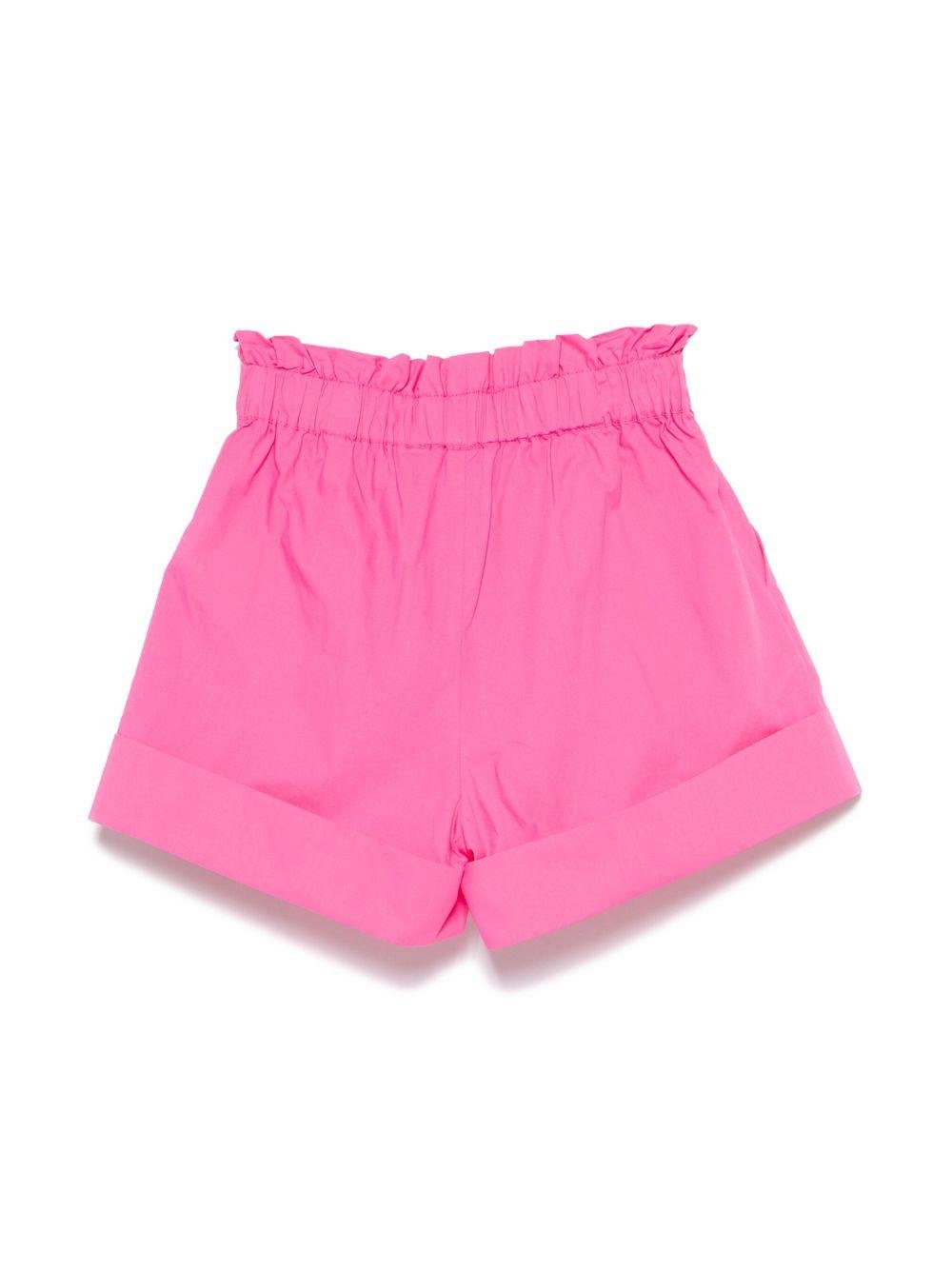 Shorts Teddy Bear per bambina fucsia con due tasche laterali - Rubino Kids