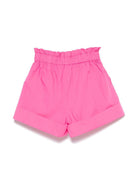 Shorts Teddy Bear per bambina fucsia con due tasche laterali - Rubino Kids