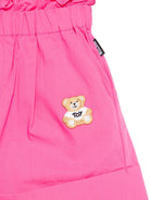 Shorts Teddy Bear per bambina fucsia con due tasche laterali - Rubino Kids