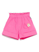 Shorts Teddy Bear per bambina fucsia con due tasche laterali - Rubino Kids