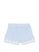 Shorts Vally per neonata Louise Misha azzurri con ricamo floreale - Rubino Kids
