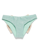 Slip bikini Madame per bambina MC2 Saint Barth Kids verde con dettaglio fiocco - Rubino Kids