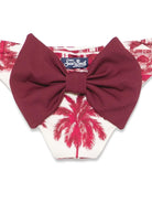 Slip bikini per bambina MC2 Saint Barth Kids bianco con fiocco - Rubino Kids