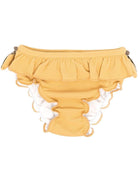 Slip bikini per neonata Donsje giallo con ruches - Rubino Kids