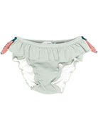 Slip bikini per neonata Donsje Sisi verde con stampa - Rubino Kids