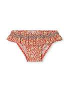 Slip bikini Sardinia per neonata Bonpoint rosso con inserto increspato - Rubino Kids