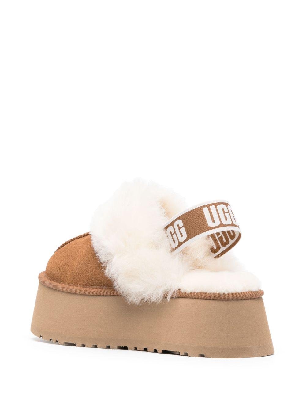 Slippers Mules Funkette per bambina Ugg Kids beige con pelle scamosciata di vitello - Rubino Kids