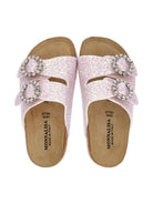 Slippers per bambina Monnalisa rosa con fibbia - Rubino Kids
