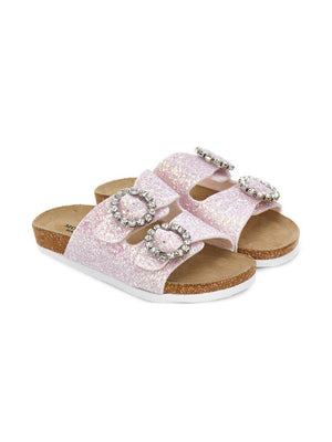 Slippers per bambina Monnalisa rosa con fibbia
