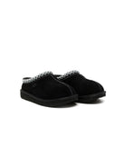 Slippers per bambina UGG Kids Tasman nero con cuciture a contrasto - Rubino Kids