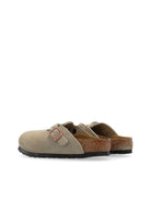 Slippers per bambini Birkenstock Kids Boston beige con chiusura con fibbia - Rubino Kids