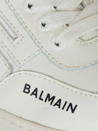 Sneaker monocolore per bambini Balmain Kids bianche con logo - Rubino Kids