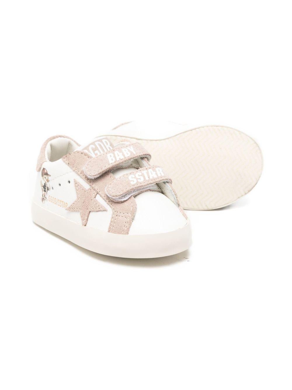 Sneakers Baby School per neonati Golden Goose Kids beige con applicazione a stella - Rubino Kids