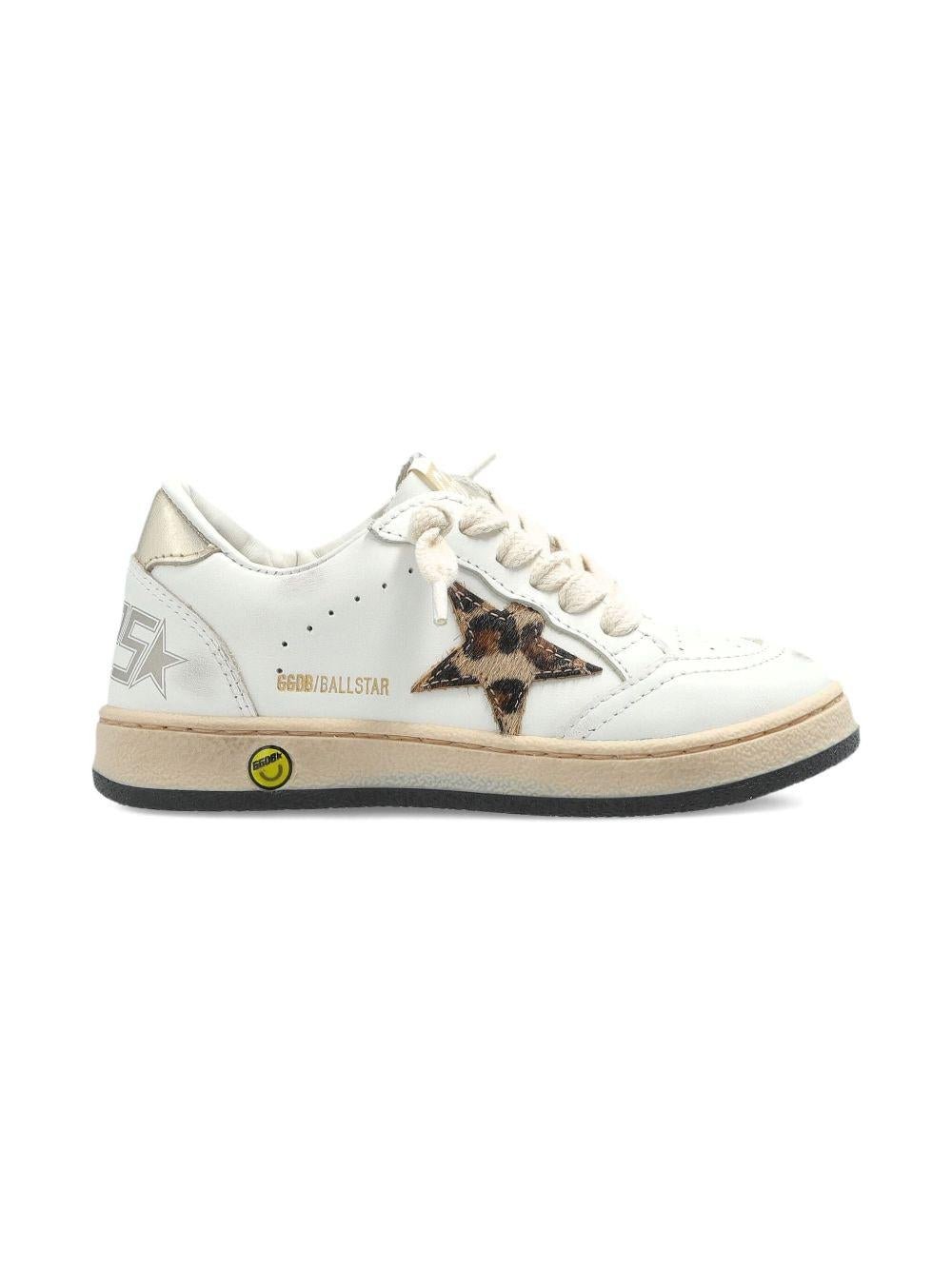 Sneakers Ballstar per bambino Golden Goose Kids bianche con applicazione a stella - Rubino Kids