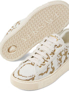 Sneakers Barocco per bambini Versace Kids bianco con motivo barocco all - over - Rubino Kids