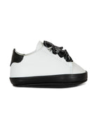 Sneakers bicolore per neonato Balmain Kids bianche con lacci - Rubino Kids