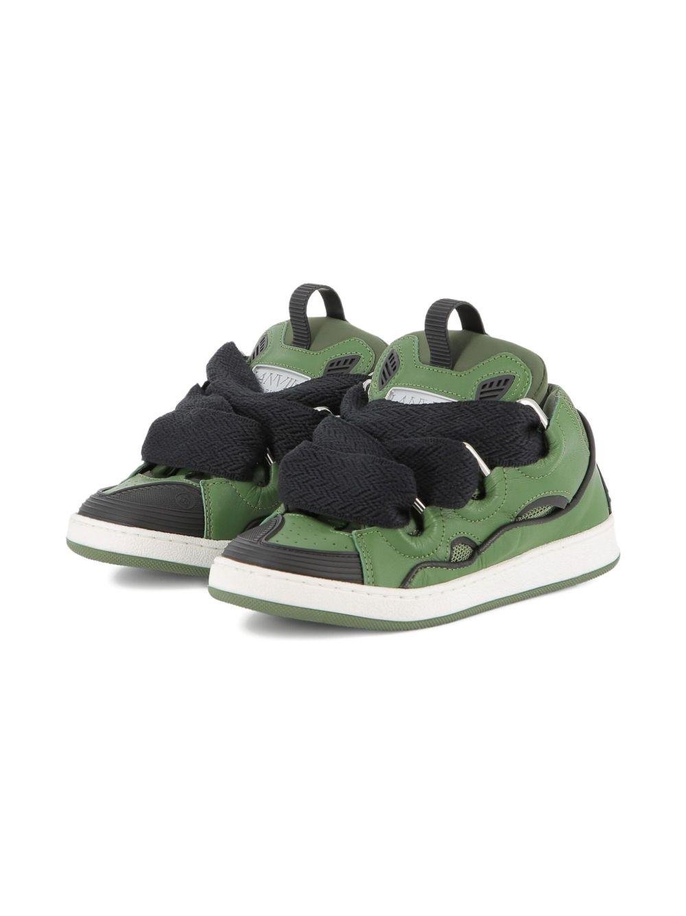 Sneakers Curb per bambino Lanvin Enfant verdi con linguetta imbottita - Rubino Kids