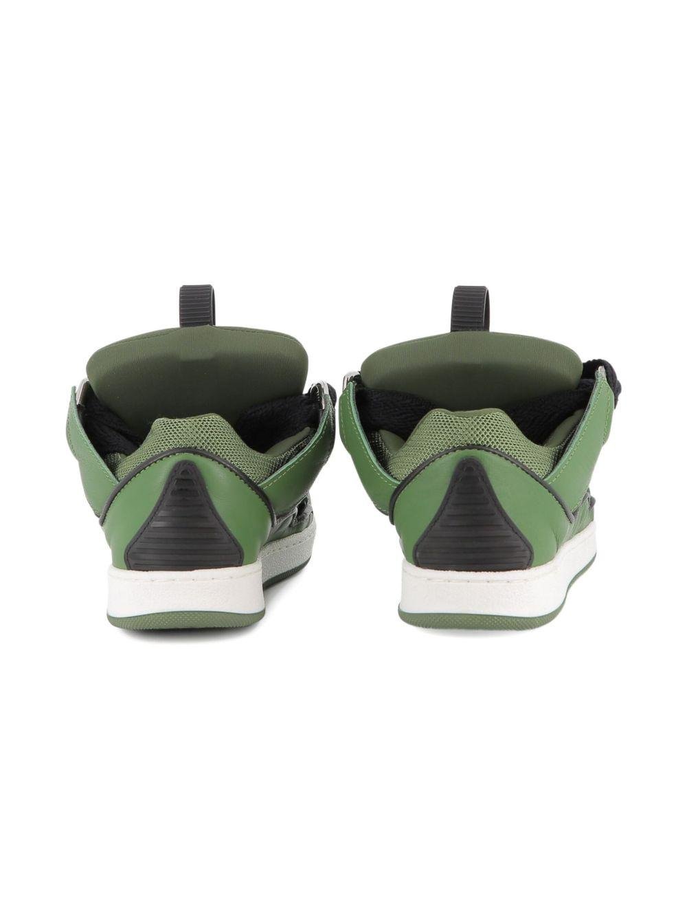 Sneakers Curb per bambino Lanvin Enfant verdi con linguetta imbottita - Rubino Kids