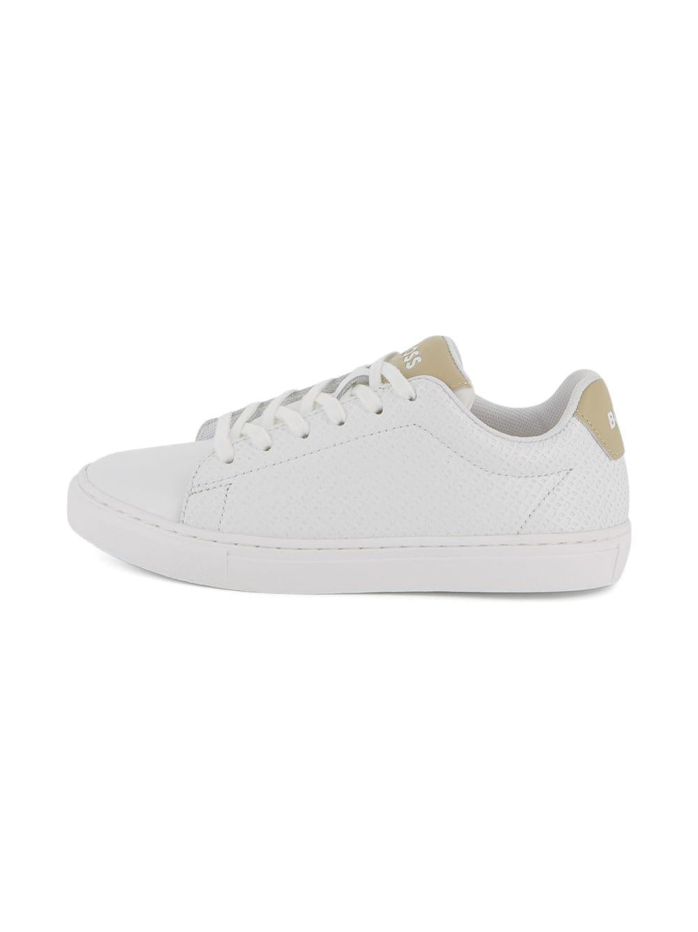 Sneakers da bambino Boss Kids bianche con lacci - Rubino Kids
