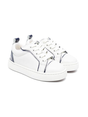 Christian Louboutin Kids Funnyto Sneakers for Children in White with Inserts - Boutique Exclusive