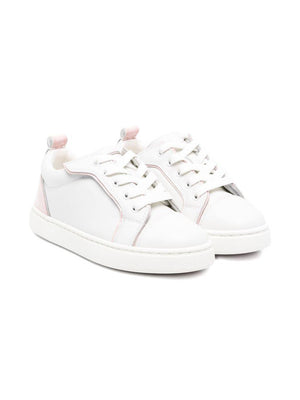 Christian Louboutin Kids Funnyto Sneakers for Children in White with Inserts