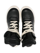 Sneakers Geo Baskets per bambino Rick Owens Kids nere con chiusura laterale con zip - Rubino Kids