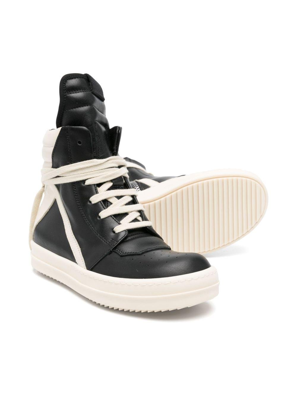 Sneakers Geo Baskets per bambino Rick Owens Kids nere con chiusura laterale con zip - Rubino Kids
