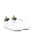 Sneakers in pelle per bambino Fendi Kids bianco con chiusura con lacci - Rubino Kids