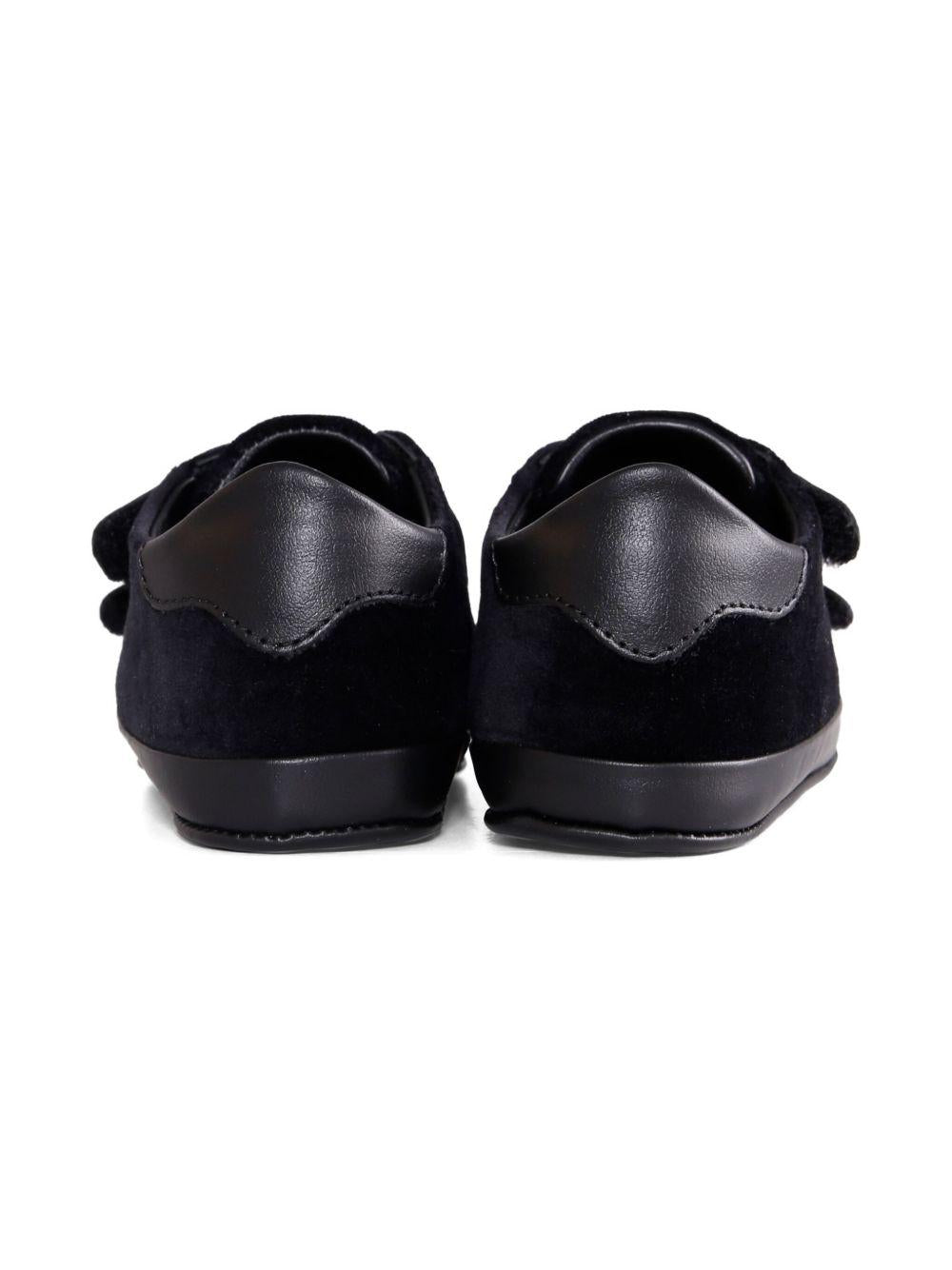 Sneakers in velluto per neonato Balmain Kids nero con strappi - Rubino Kids