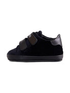 Sneakers in velluto per neonato Balmain Kids nero con strappi - Rubino Kids