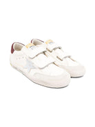 Sneakers Old School per bambino Golden Goose Kids bianche con chiusura a strappo - Rubino Kids