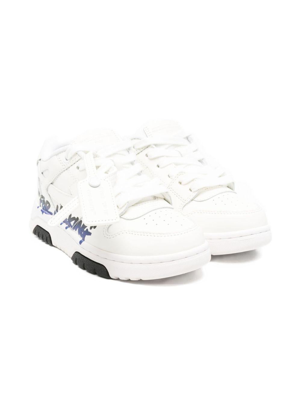 Sneakers "Out Of Office for Walking" per bambino Off - White Kids bianco con etichetta con logo - Rubino Kids