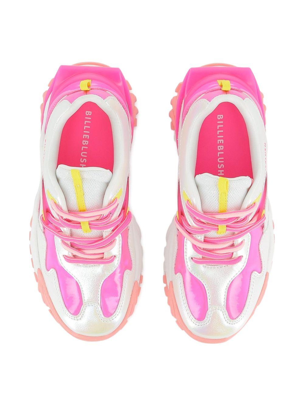 Sneakers per bambina Billieblush bianco con effetto olografico - Rubino Kids
