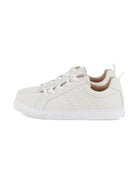 Sneakers per bambina Chloé Kids traforate bianche in pelle - Rubino Kids
