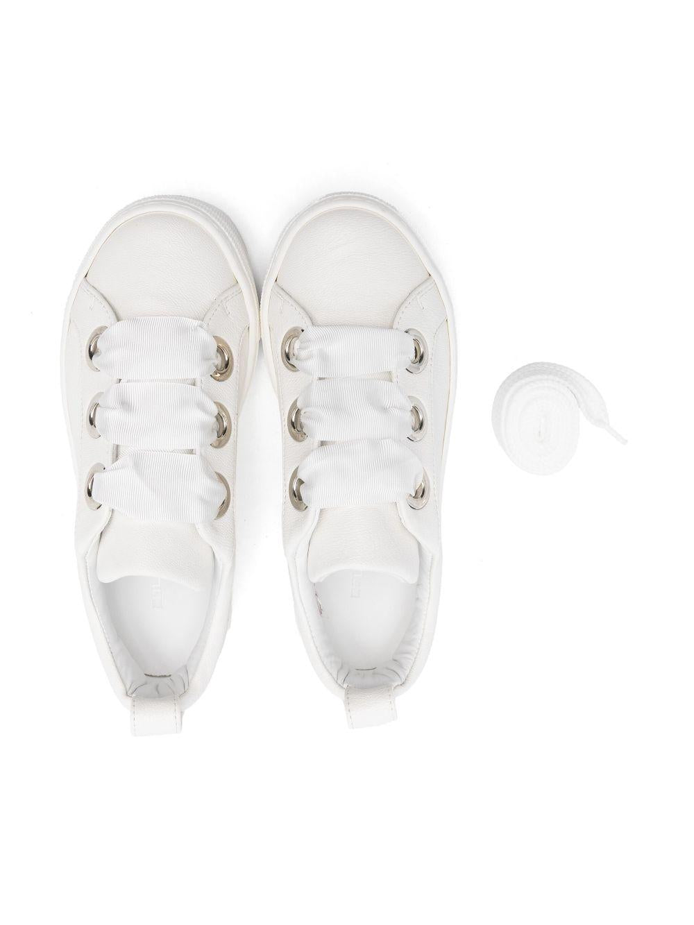 Sneakers per bambina Colorichiari bianco con soletta in pelle con logo - Rubino Kids