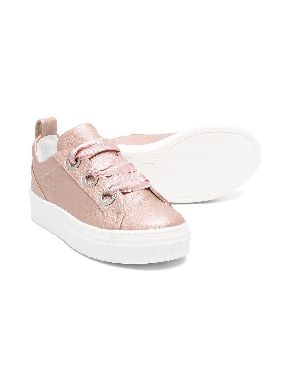 Sneakers per bambina Colorichiari rosa con soletta in pelle con logo - Rubino Kids