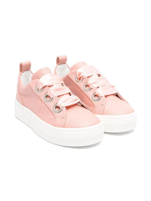 Sneakers per bambina Colorichiari rosa con soletta in pelle con logo