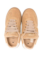 Sneakers per bambina Elisabetta Franchi La Mia Bambina beige con dettaglio logo - Rubino Kids