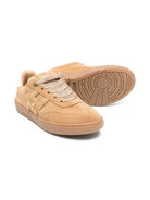 Sneakers per bambina Elisabetta Franchi La Mia Bambina beige con dettaglio logo - Rubino Kids