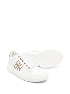 Sneakers per bambina Elisabetta Franchi La Mia Bambina bianche con dettaglio logo - Rubino Kids