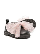 Sneakers per bambina Florens nero con fiocco rosa - Rubino Kids