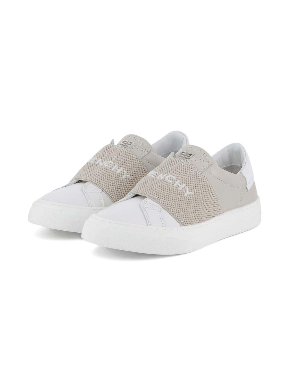 Sneakers per bambina Givenchy Kids beige con scritta con logo - Rubino Kids