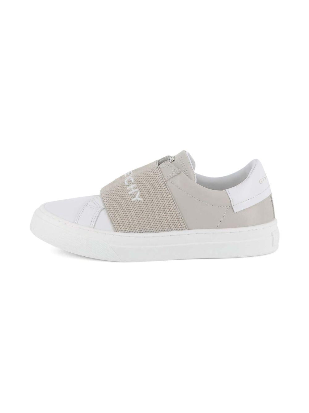 Sneakers per bambina Givenchy Kids beige con scritta con logo - Rubino Kids